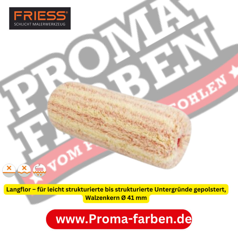 Friess Techno Malerstreif Fassaden-Farbwalze 27 cm (Langflor)Großflächenwalzen 28 cm länge kaufen bei Proma Farben