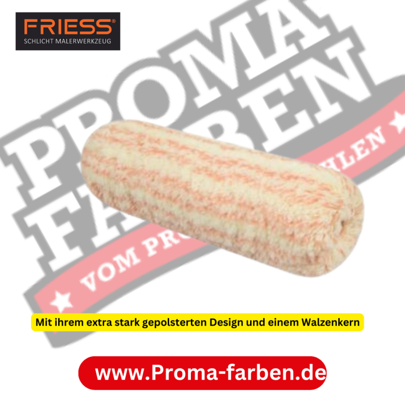 Friess Techno Malerstreif Mammut Fassaden Farbwalze (Langflor)Großflächenwalzen 28 cm länge kaufen bei Proma Farben