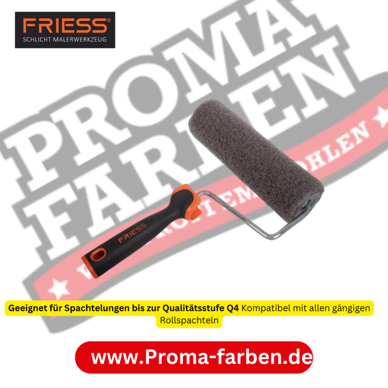 Insgesamt bietet die Friess Techno TopFill Rollspachtel Walze inklusive softTouch-Bügel eine breite Palette von Anwendungsmöglichkeiten und ist eine wertvolle Ergänzung für jeden Werkzeugkasten, sei es für den professionellen Einsatz oder für Heimwerkerprojekte.