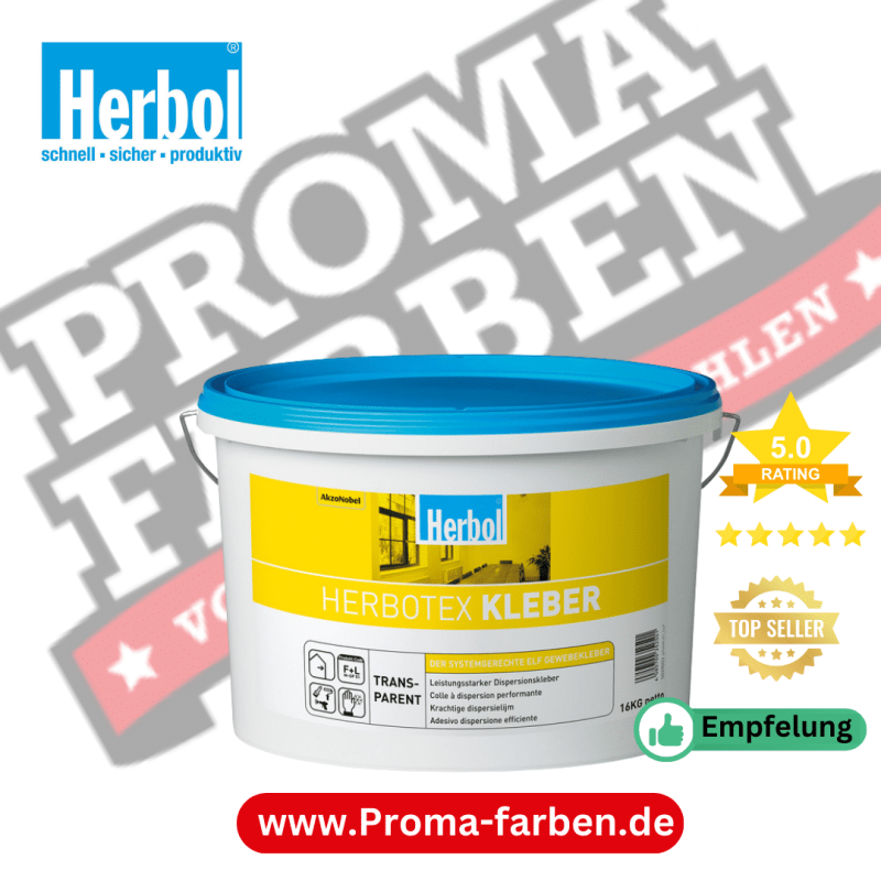 Verfügbarkeit: Der HERBOL HERBOTEX KLEBER ist in praktischen 16 kg Gebinden erhältlich. Erwerben Sie dieses hochwertige Produkt entweder in unserem Fachgeschäft vor Ort oder bequem über unseren Online-Shop. Verlassen Sie sich auf HERBOL HERBOTEX KLEBER für professionelle Ergebnisse und eine zuverlässige Verbindung im Herbotex-Gewebesystem.
