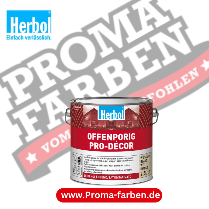 Herbol Offenporig Pro Décor Lasur 2,5 Liter TEAK (HOLZLASUR)