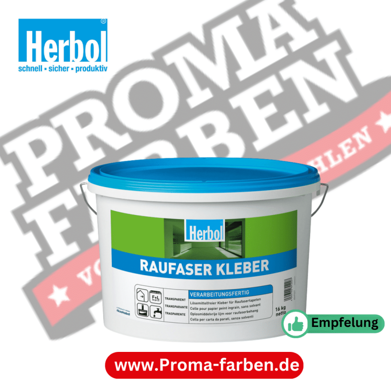 Entdecken Sie den Herbol Raufaser Kleber, Ihren Partner für die einfache und effiziente Anbringung von Raufasertapeten im Innenbereich. Dieser gebrauchsfertige, lösemittelfreie Kleber wurde entwickelt, um auf neuen und alten, tragfähigen Untergründen wie Putz, Gipsputz, Gipskartonplatten und Beton optimale Ergebnisse zu erzielen.