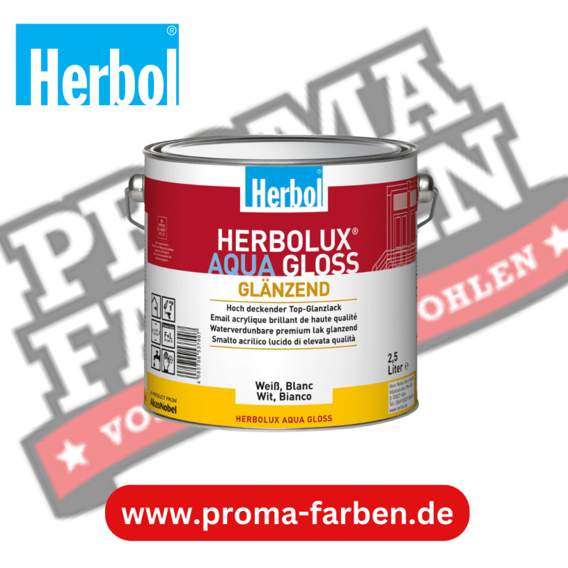 Herbol Herbolux Aqua Gloss 2,5l Weiss online bestellen bei ProMa Farben