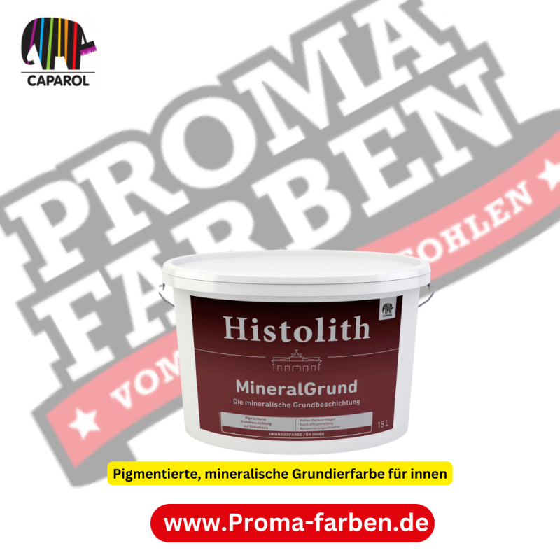 Entdecken Sie Histolith MineralGrund, die ideale mineralische Grundbeschichtung für den Innenbereich. Dieser deckende Grundanstrich ist perfekt geeignet als Basis für nachfolgende Dispersions-Silikatfarben, Sol-Silikatfarben und Dispersionsfarben. Mit seiner hervorragenden Deckkraft und umweltfreundlichen Formulierung bietet Histolith MineralGrund eine solide Grundlage für Ihre Malprojekte.