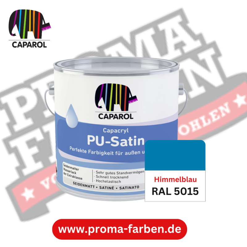 Capacryl PU-Satin Lackfarbe RAL 5015 Himmelblau online bestellen bei ProMa Farben