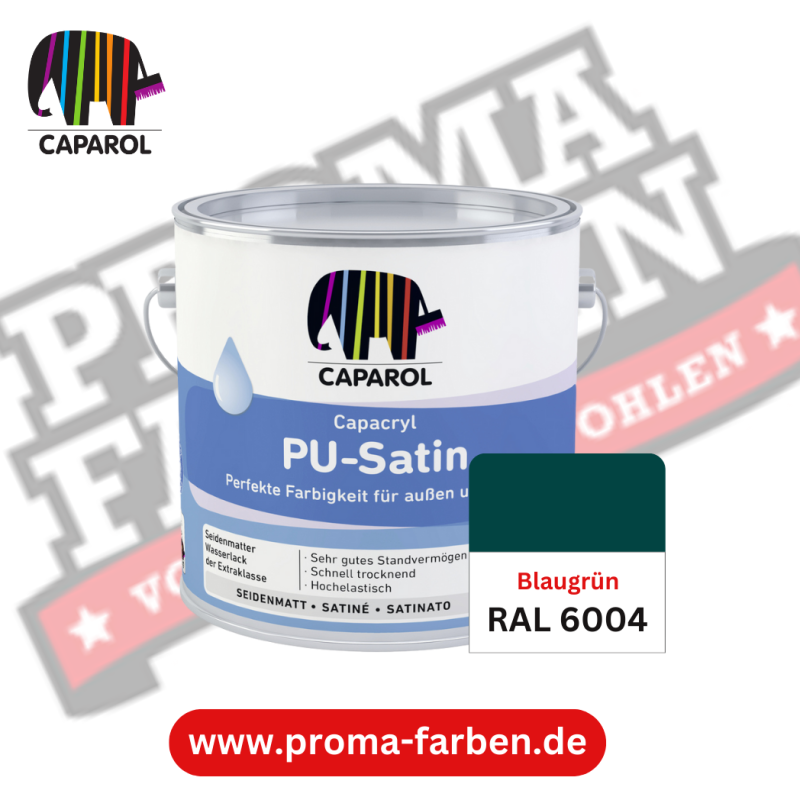 Capacryl PU-Satin Lackfarbe RAL 6004 Blaugrün online bestellen bei ProMa Farben