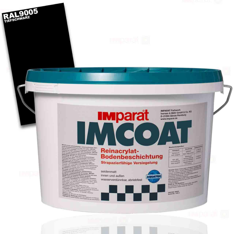 Imcoat Bodenfarbe tiefschwarz RAL 9005