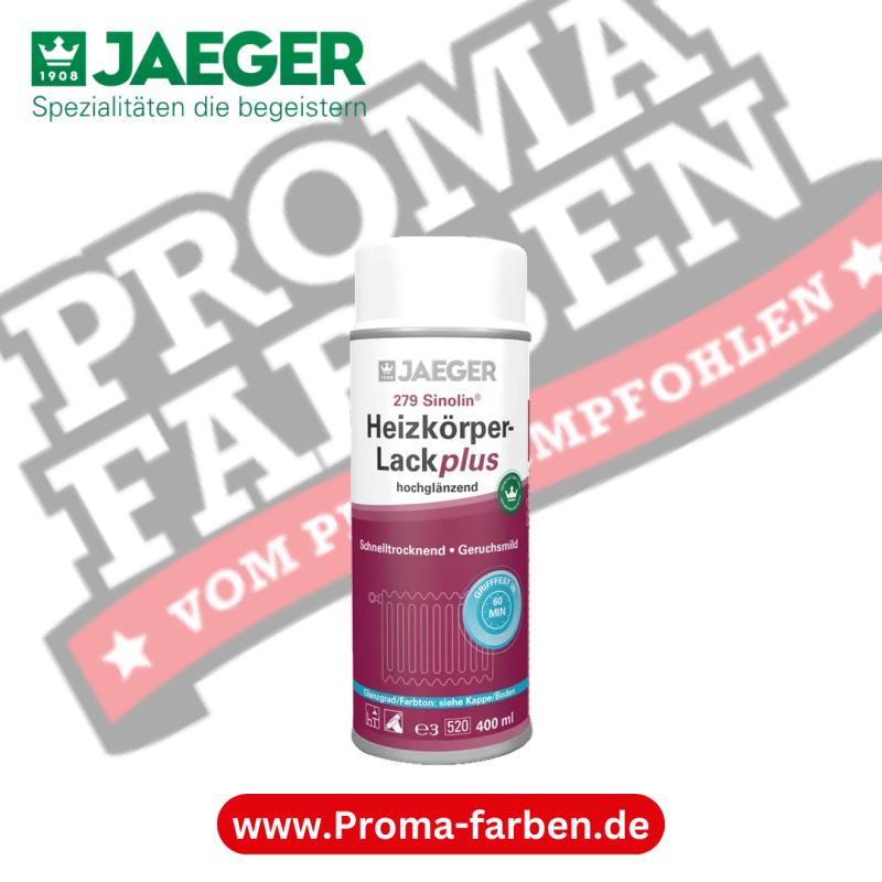 Jaeger 279 Heizkörperlack Spray Plus 400 ml Anthrazitgrau Hochglänzend kaufen bei Proma Farben.de Maler Fachhandel & Onlineshop