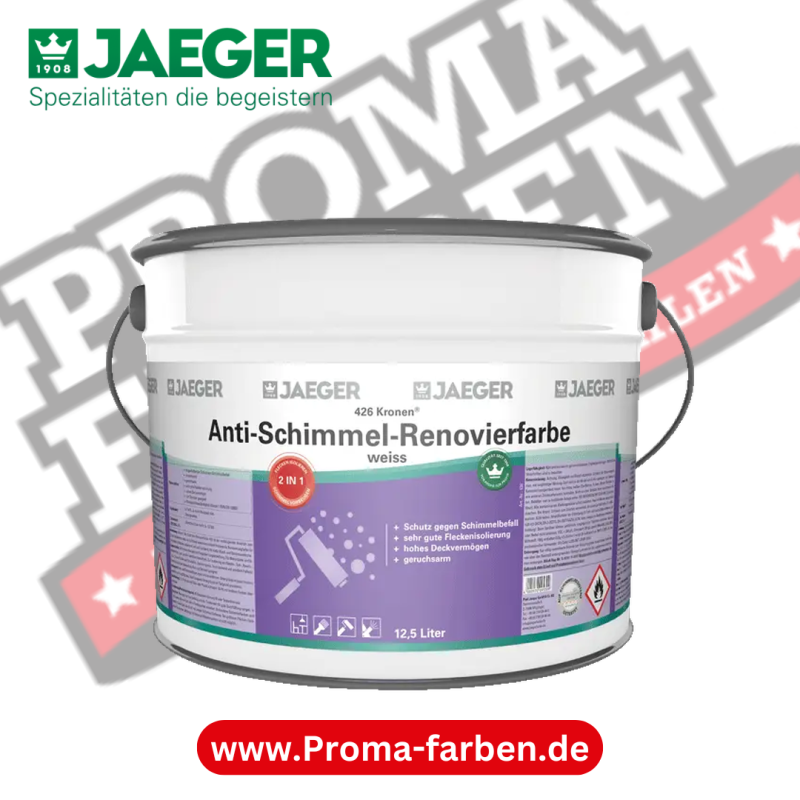 Jaeger 426 Kronen Anti Schimmel Renovierfarbe kaufen bei Proma Farben.de Maler Fachhandel & Onlineshop