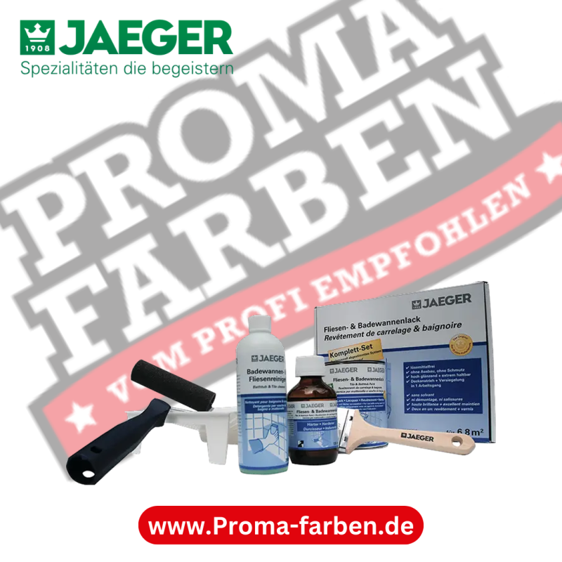 Jaeger 897 Badewannen- / Fliesenlack Komplett Set für 6,8 m² kaufen bei Proma Farben.de Maler Fachhandel & Onlineshop