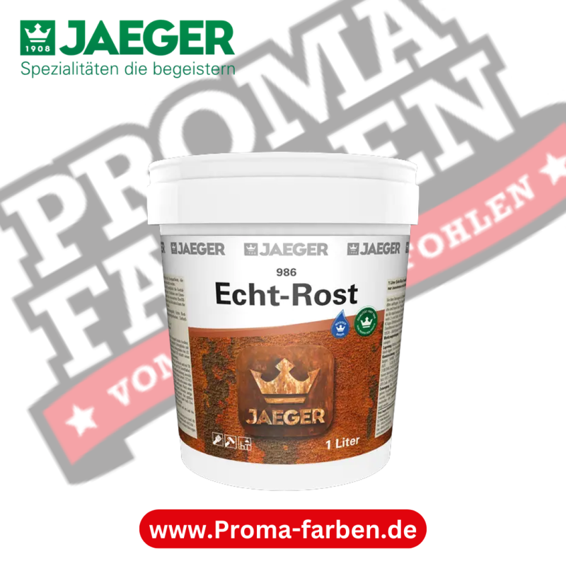 Jaeger 986 Echt Rost 1 Liter + 2x 250ml Echt Rost Aktivator kaufen bei Proma Farben.de Maler Fachhandel & Onlineshop