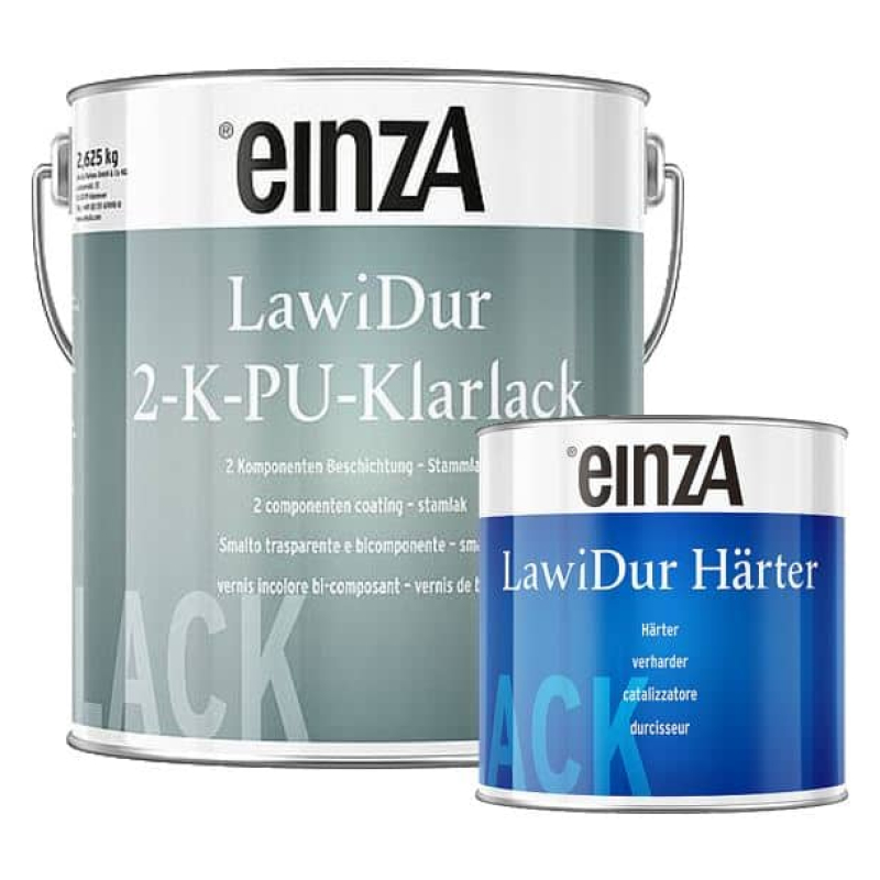 einzA Lawidur 2K PU und Härter 3 kg Klarlack hochglänzend