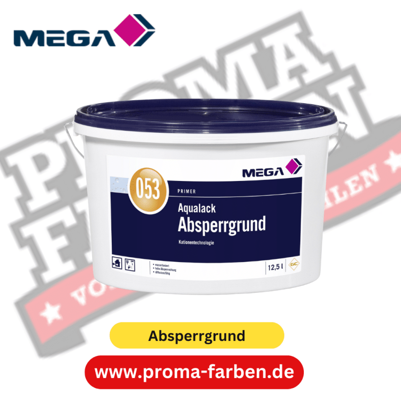 MEGA 053 Aqualack Absperrgrund 12,50 l weiß