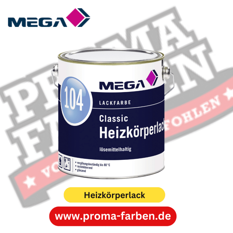 MEGA 104 Classic Heizkörperlack 2,50 l weiß