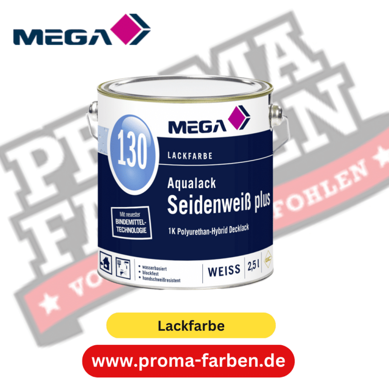 MEGA 130 Aqualack Seidenweiß Plus 2,50 l weiß