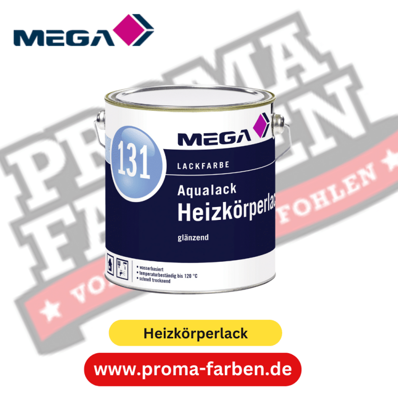 MEGA 131 Aqualack Heizkörperlack 2,50 l weiß