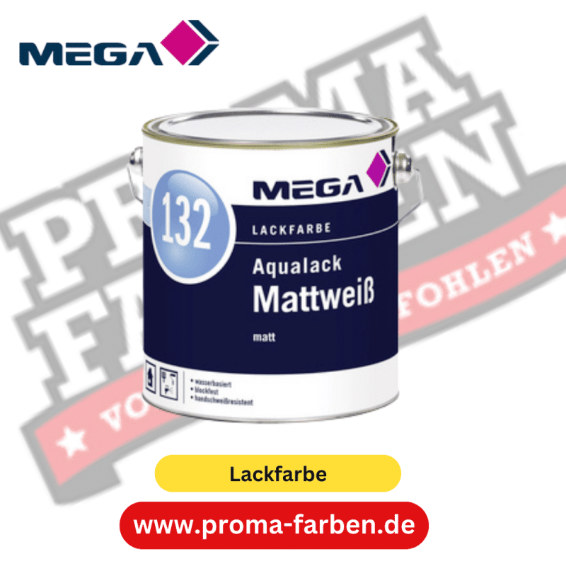 MEGA 132 Aqualack Mattweiß 2,50 l weiß