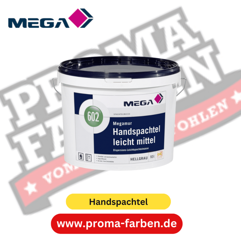 MEGA 602 Megamur Handspachtel leicht mit 10,00 l hellgrau