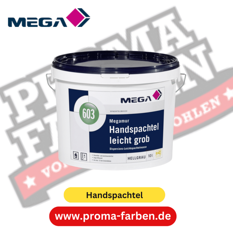 MEGA 603 Megamur Handspachtel leicht grob 10,00 l hellgrau
