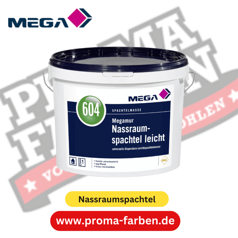 MEGA 604 Megamur Nassraumspachtel leicht 10,00 l hellblau