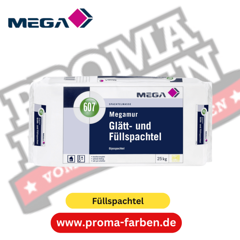 MEGA 607 Megamur Glätt-und Füllspachtel 25,00 kg hellgrau