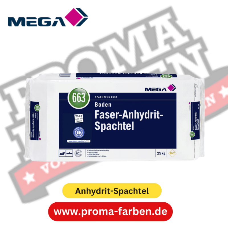 MEGA 663 Boden Faser-Anhydrit-Spachtel 25,00 kg