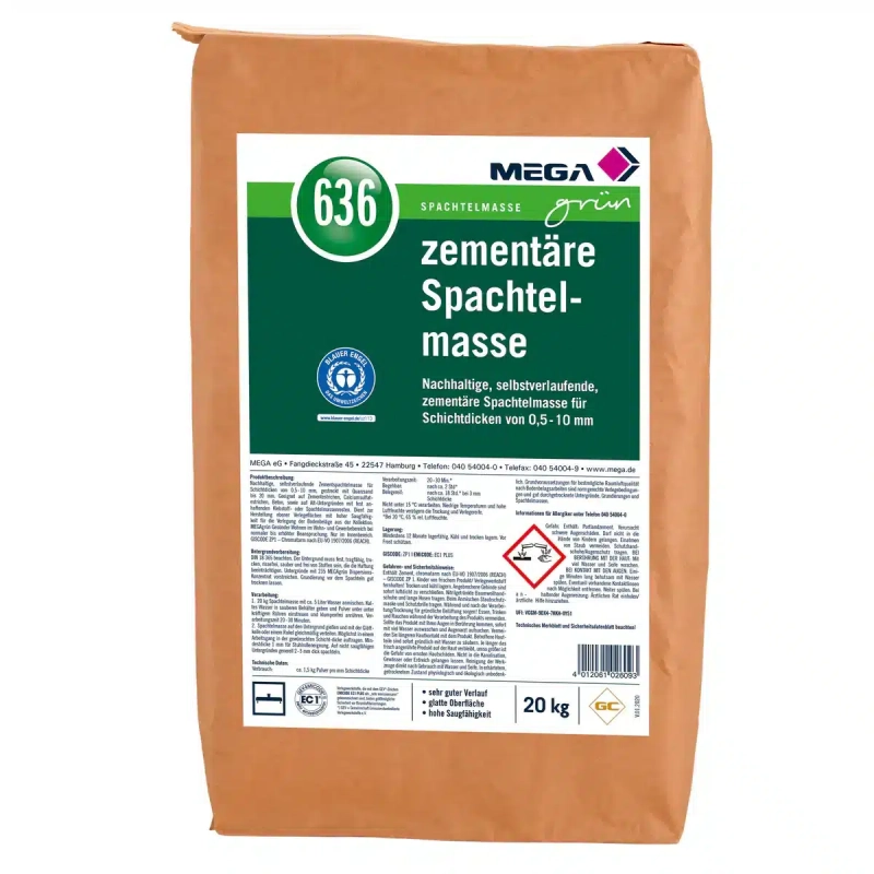 MEGAgrün 636 zementäre Spachtelmasse