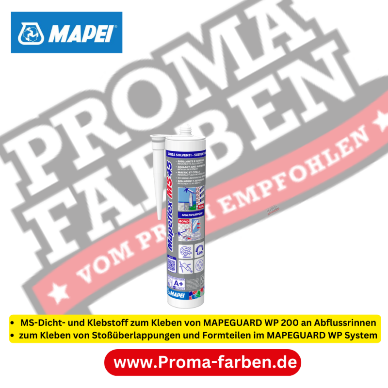 Mapei Mapeflex MS45 Innovativer Hybrid-Dicht- und Klebstoff Kaufen bei Proma farben