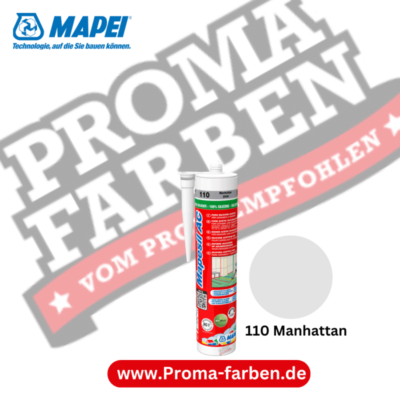 Mapei Mapesil AC 310ml Silikon-Dichtstoff 110 Manhattan Kaufen bei Proma farben