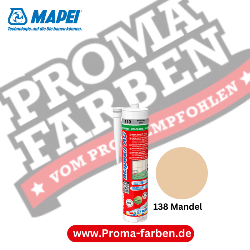 Mapei Mapesil AC 310ml Silikon-Dichtstoff 138 Mandel Kaufen bei Proma farben