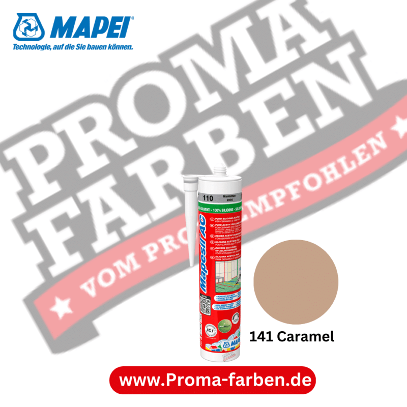 Mapei Mapesil AC 310ml Silikon-Dichtstoff 141 Caramel Kaufen bei Proma farben