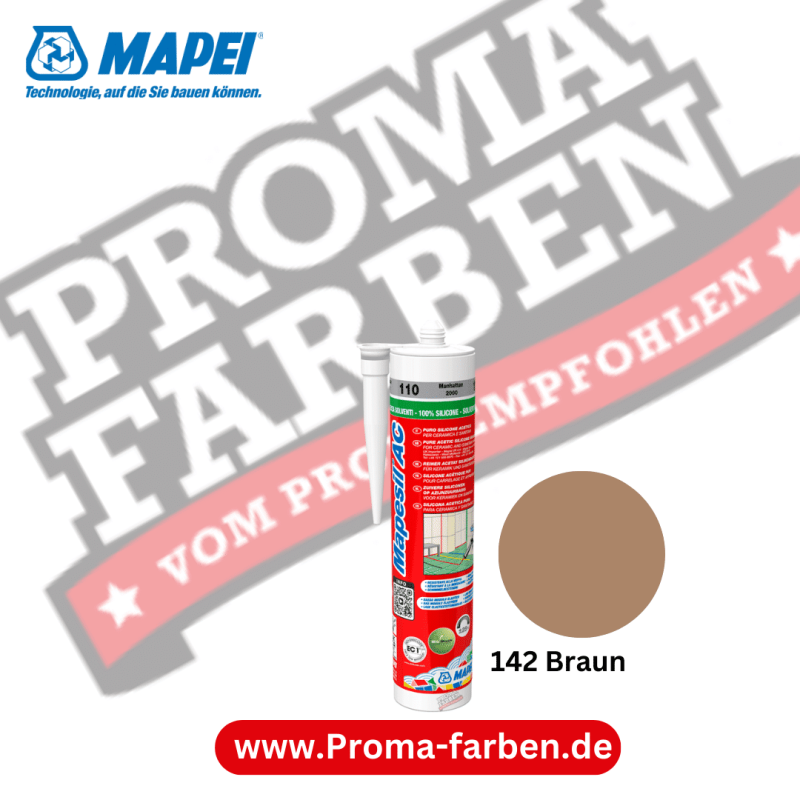 Mapei Mapesil AC 310ml Silikon-Dichtstoff 142 Braun Kaufen bei Proma farben
