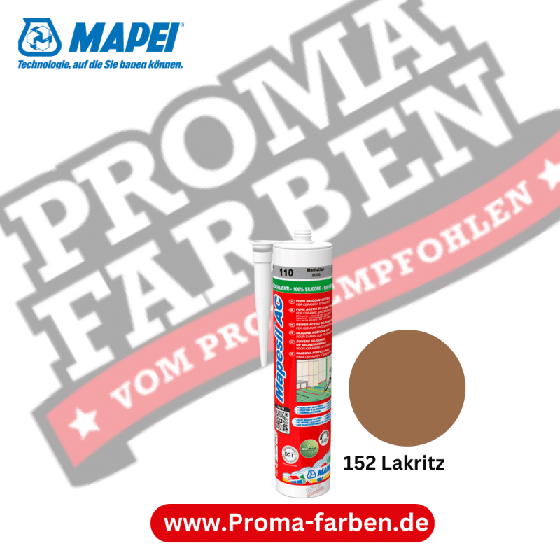 Mapei Mapesil AC 310ml Silikon-Dichtstoff 152 Lakritz Kaufen bei Proma farben
