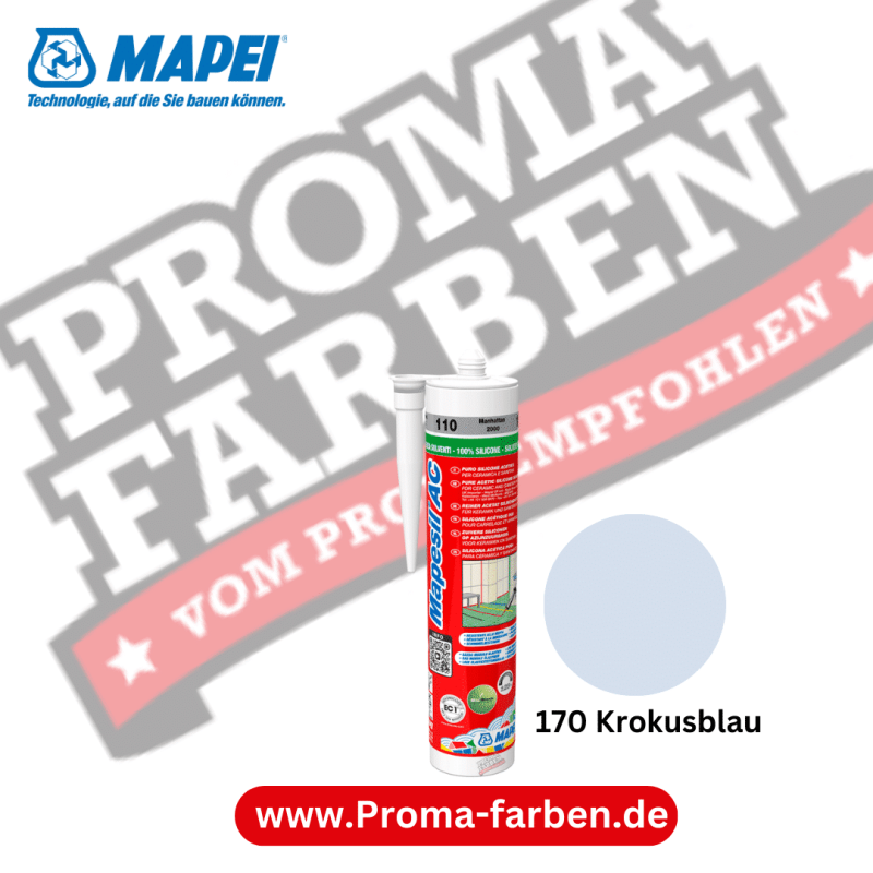 Mapei Mapesil AC 310ml Silikon-Dichtstoff 170 Krokusblau Kaufen bei Proma farben