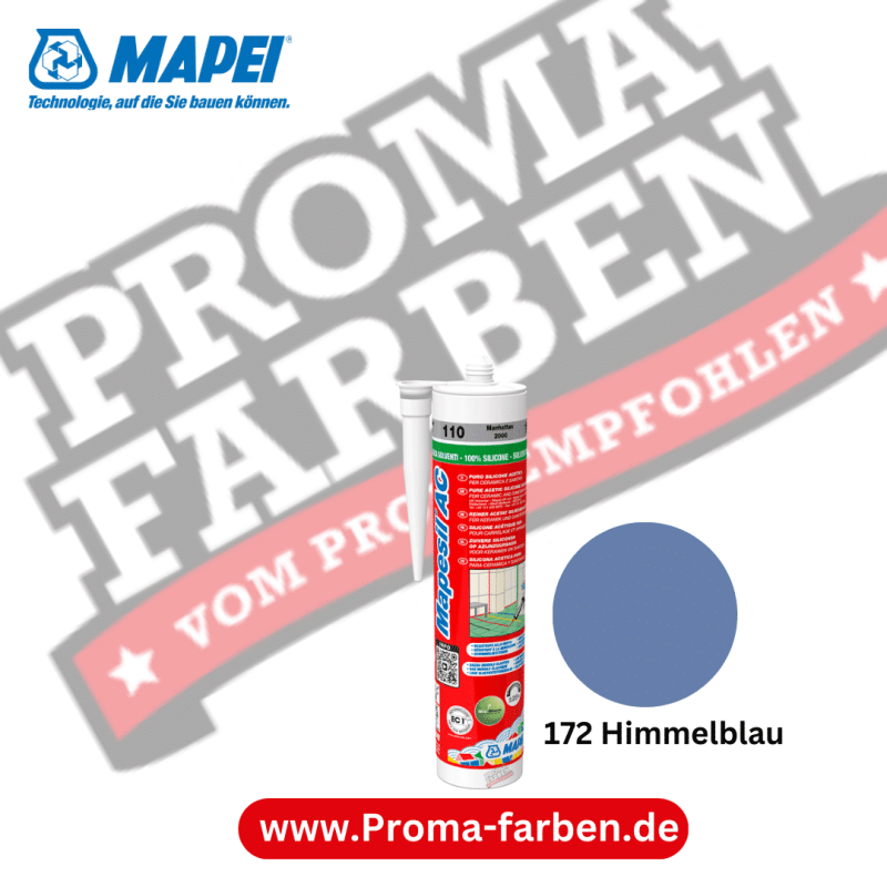 Mapei Mapesil AC 310ml Silikon-Dichtstoff Mapei Mapesil AC 310ml Silikon-Dichtstoff 1172 Himmelblau Kaufen bei Proma farben