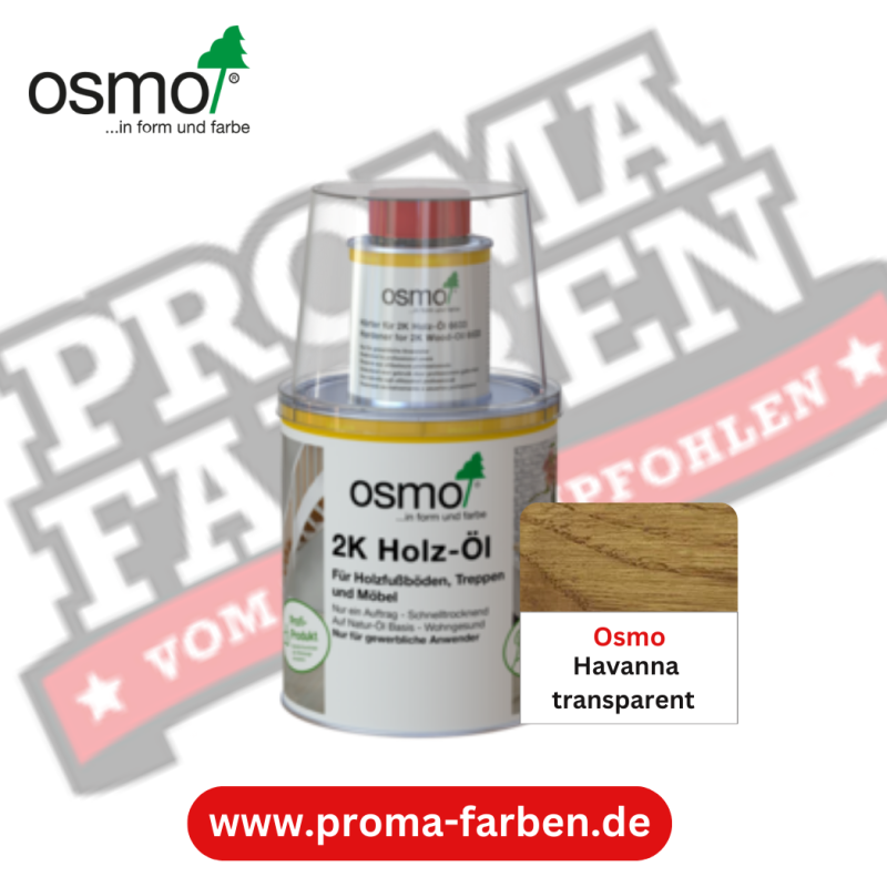 Osmo 2k Holzöl Havanna transparent online bestellen bei ProMa Farben