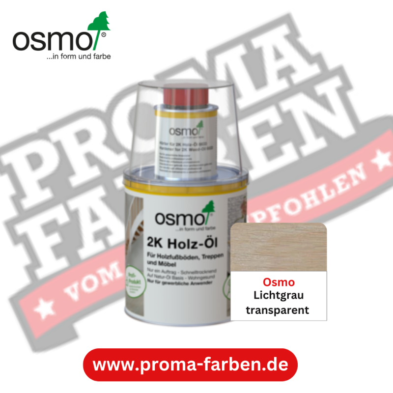 Osmo 2k Holzöl Lichtgrau transparent online bestellen bei ProMa Farben