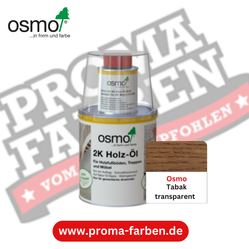 Osmo 2k Holzöl Tabak transparent online bestellen bei ProMa Farben