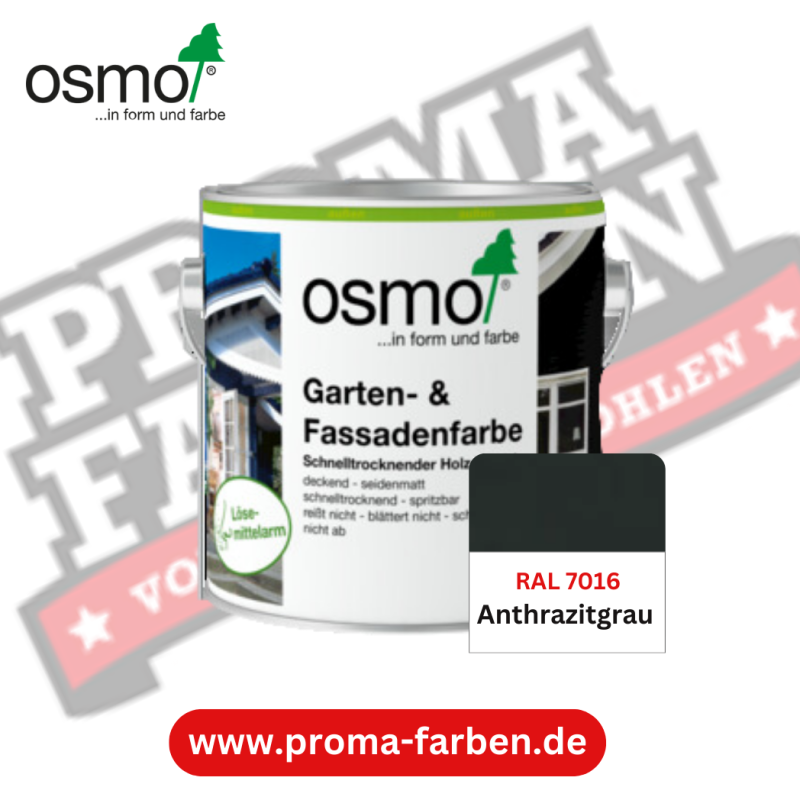 Osmo Garten und Fassadenfarbe RAL 7016 Anthrazitgrau online bestellen bei ProMa Farben