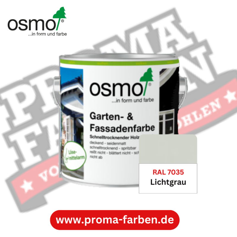 Osmo Garten und Fassadenfarbe RAL 7035 Lichtgrau online bestellen bei ProMa Farben