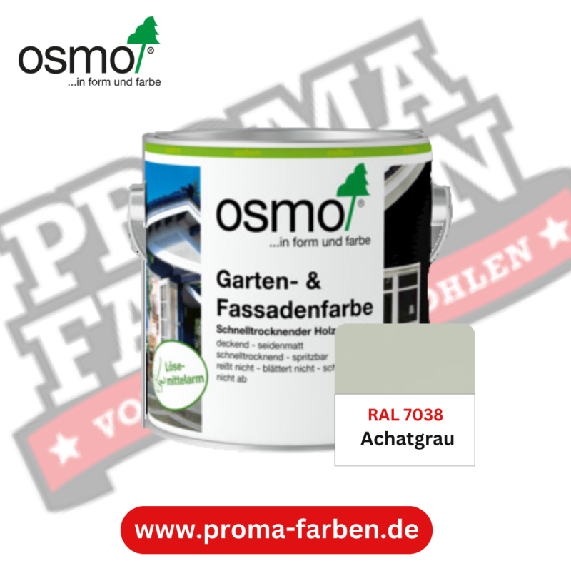 Osmo Garten und Fassadenfarbe RAL 7038 Achatgrau online bestellen bei ProMa Farben