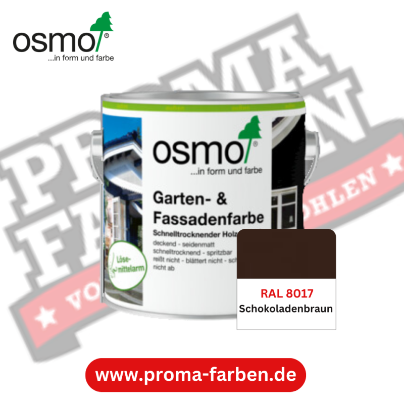 Osmo Garten und Fassadenfarbe RAL 8017 Schokoladenbraun online bestellen bei ProMa Farben