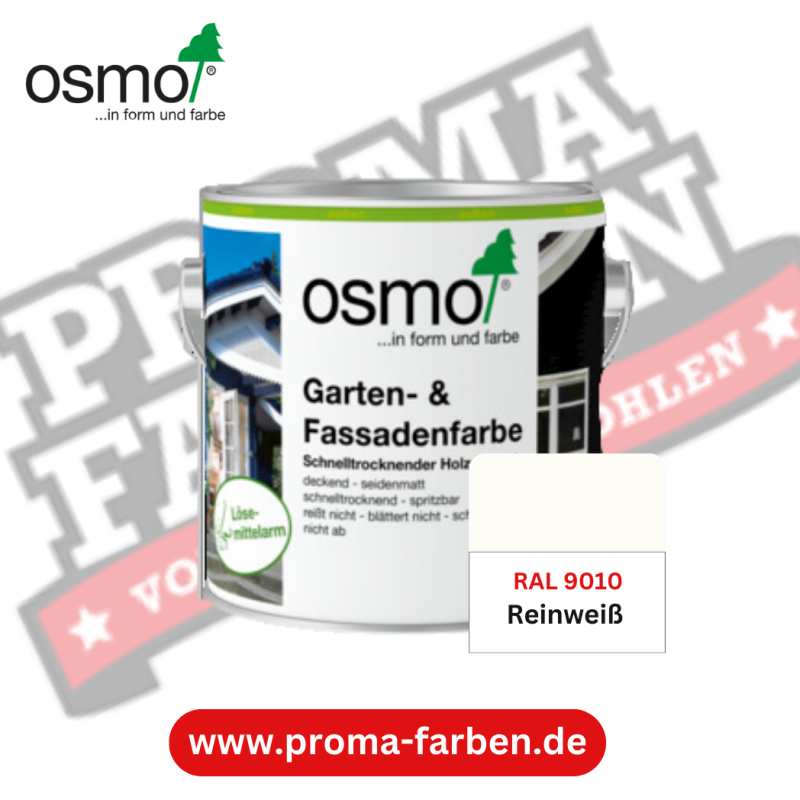 Osmo Garten und Fassadenfarbe RAL 9010 Reinweiß online bestellen bei ProMa Farben