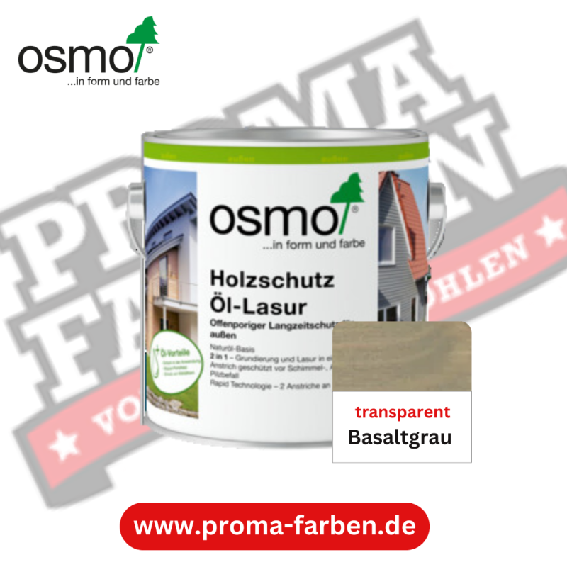 Osmo Holzschutz Öl-Lasur Basaltgrau transparent online bestellen bei ProMa Farben