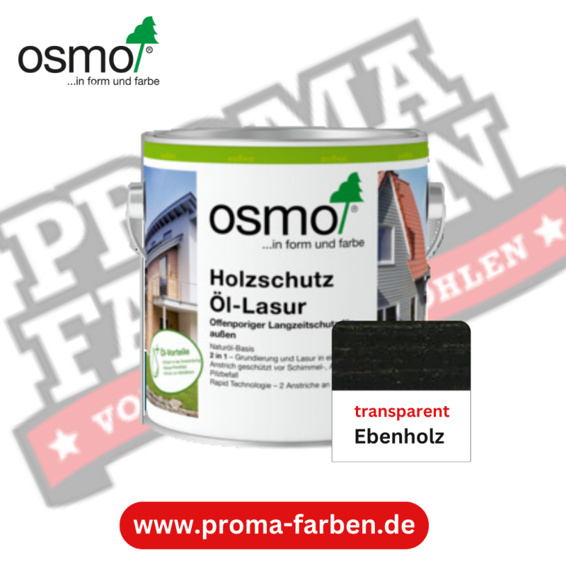 Osmo Holzschutz Öl-Lasur Ebenholz transparent online bestellen bei ProMa Farben