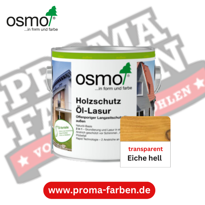 Osmo Holzschutz Öl-Lasur Eiche hell transparent online bestellen bei ProMa Farben