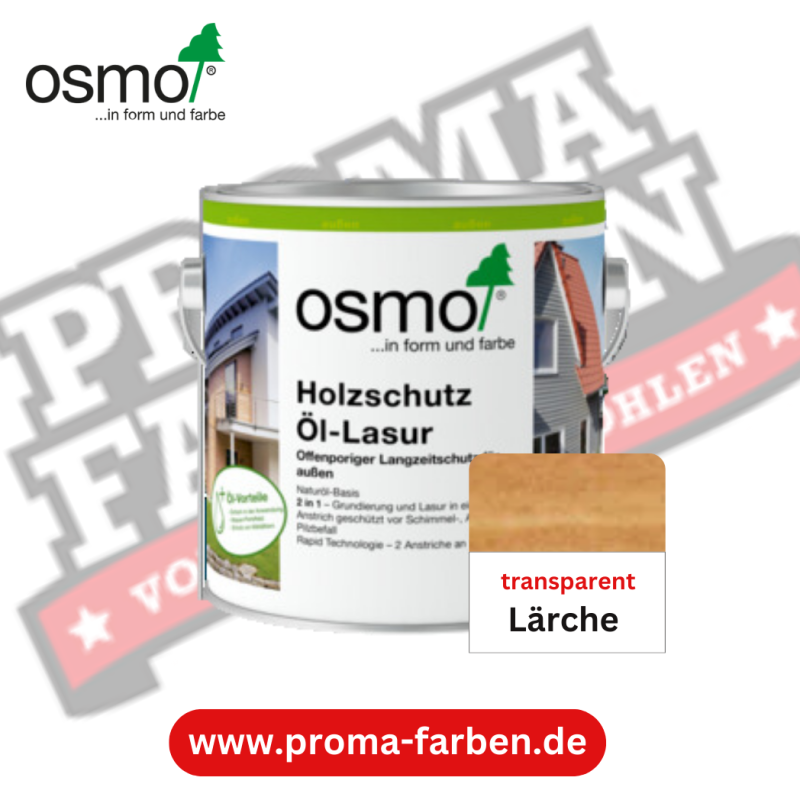 Osmo Holzschutz Öl-Lasur Lärche transparent online bestellen bei ProMa Farben