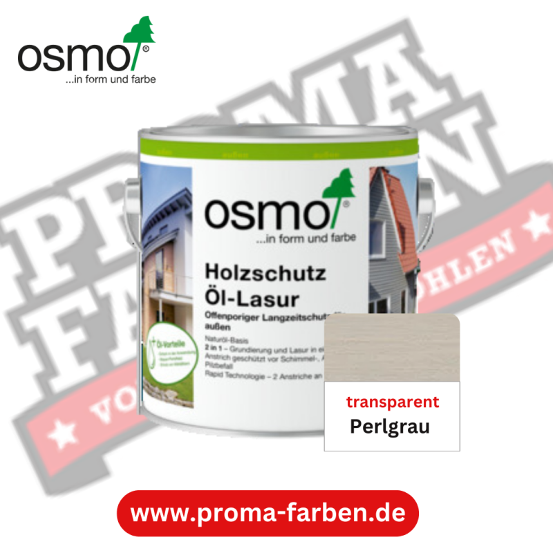 Osmo Holzschutz Öl-Lasur Perlgrau transparent online bestellen bei ProMa Farben