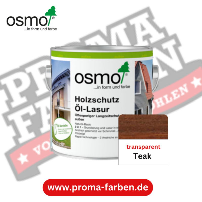 Osmo Holzschutz Öl-Lasur Teak transparent online bestellen bei ProMa Farben