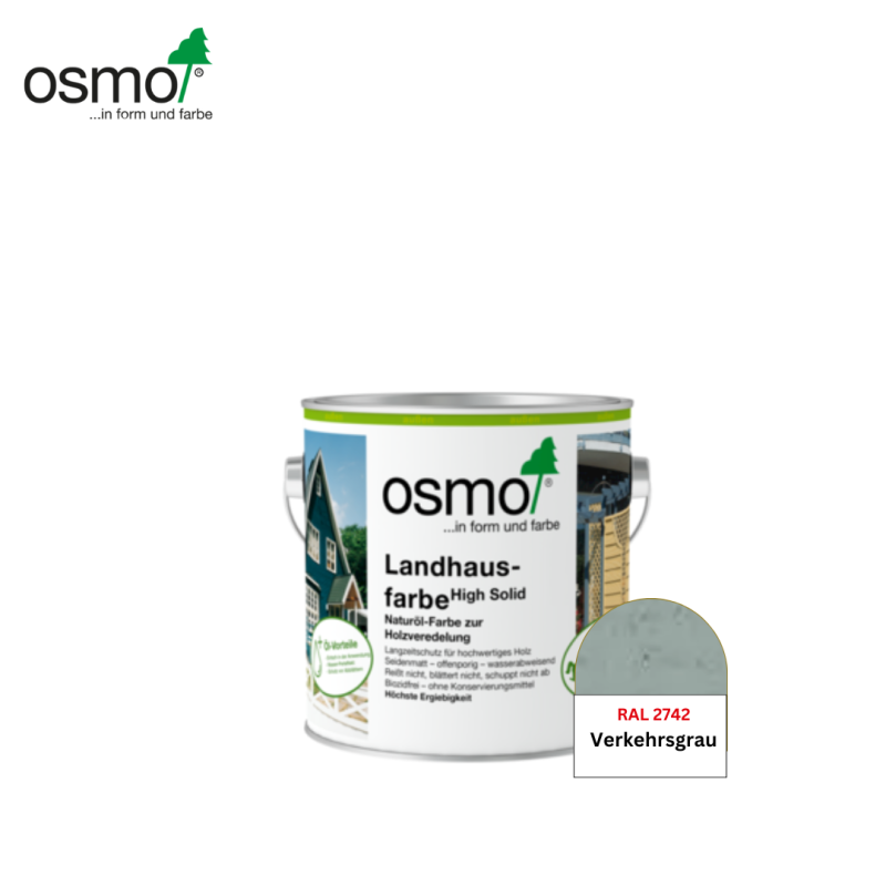 Osmo LANDHAUSFARBE 2742 Verkehrsgrau A (RAL 7042) kaufen bei Proma-farben.de Malermarkt